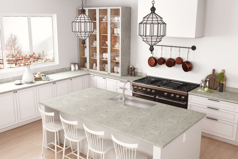 Silver Quartzite - 9497 - Traditional Kitchen Countertops 