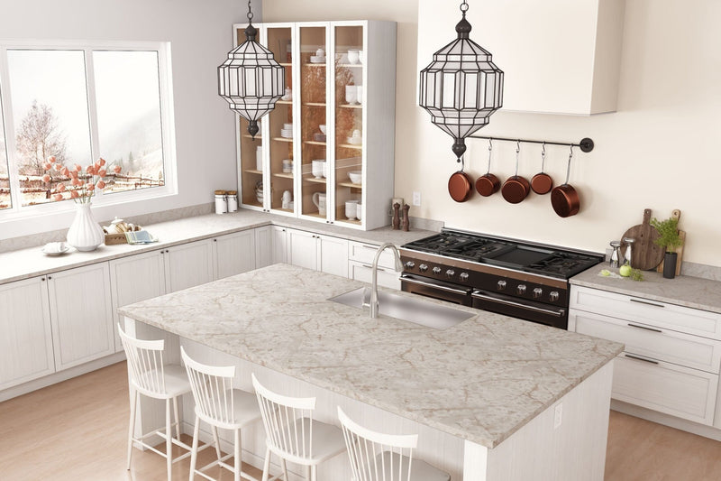 Layered White Sand - 9512 - Traditional Kitchen Cabinets