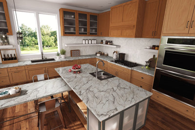 Quartzite Bianco - 9536 - Modern Kitchen Countertops