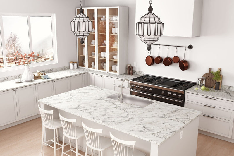 Quartzite Bianco - 9536 - Traditional Kitchen Countertops