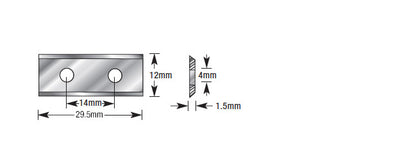 Amana Tool. CNC Insert Knife | 30 x 12 x 1.5mm | MFK-30 