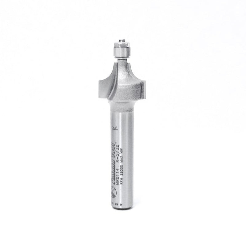 Amana Tool. Miniature Corner Rounding Router Bit | 5⁄32 Radius x 1⁄2 Dia x 3⁄8 x 1⁄4"Shank | MR0114 