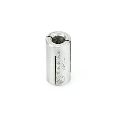 Amana Tool. High Precision Router Collet Reducer | 12mm Overall Dia x 6mm Inner Dia x 1" Long | RB-112 