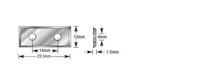 Amana Tool. CNC Insert Knife | 30 x 12 x 1.5mm | RCK-30 