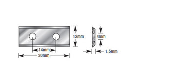 Amana Tool. CNC Insert Knife | 30 x 12 x 1.5mm | HCK-30 