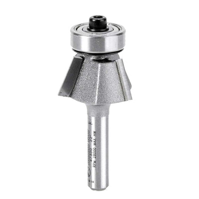 Amana Tool. Bevel Trim Router Bit | 22°x 15⁄16 Dia x 7⁄16 x 1⁄4" Shank with BB 3 Flute | 47300 