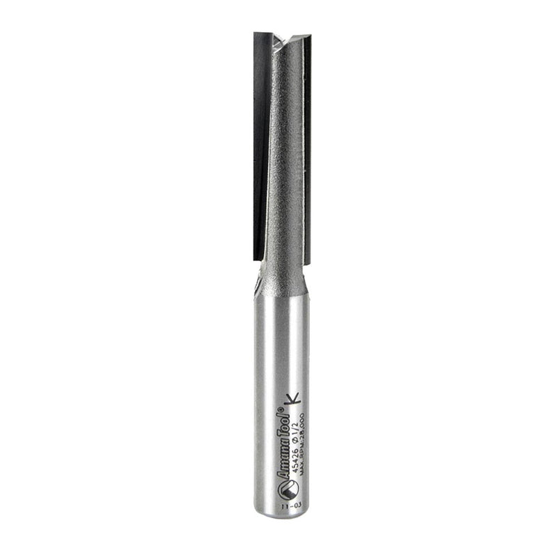 Amana Tool. Straight Plunge Router Bit | 2 Flute | 1⁄2 Dia x 2" x 1⁄2 Shank | 45426 