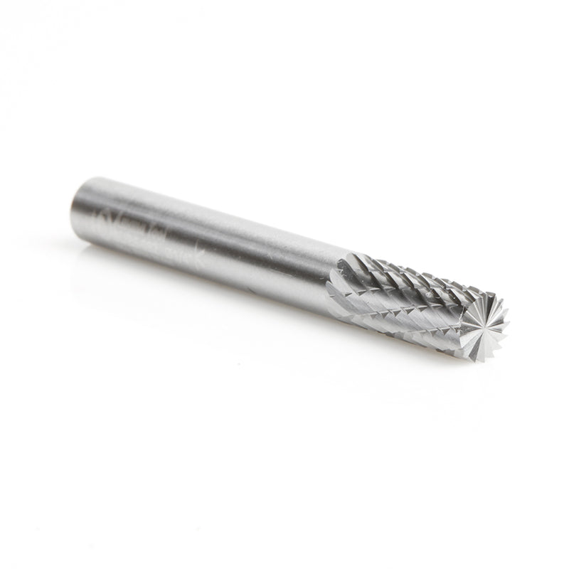 Amana Tool. SB Burrs Cylindrical with End Double Cut Burr Bit | 1⁄4 Dia x 5⁄8 x 1⁄4 Shank | BURS-082 