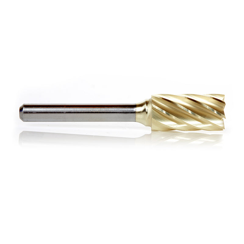 Amana Tool. SB Burrs Cylindrical with End Non-Ferrous Burr Bit | 1⁄2 Dia x 1 x 1⁄4 Shank | BURS-088NF 