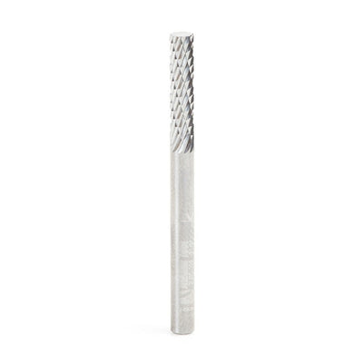 Amana Tool. SA Cylindrical No End Double Cut Burr Bit | 1⁄8 Dia x 9⁄16 x 1⁄8 Shank Burr Bit | BURS-098 