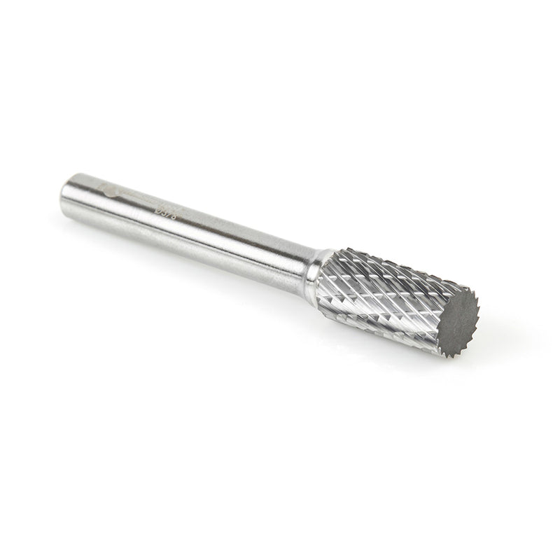 Amana Tool. SA Cylindrical No End Double Cut Burr Bit | 3⁄8 Dia x 3⁄4 x 1⁄4 Shank | BURS-102 