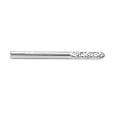 Amana Tool. SC Burrs Radius Cylinder Double Cut Burr Bit | 1⁄8 Dia x 9⁄16 x 1⁄8 Shank | BURS-118