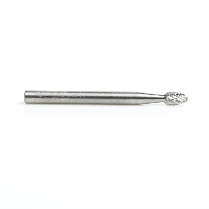 Amana Tool. SE Burrs Oval Double Cut Burr Bit | 1⁄8 Dia x 7⁄32 x 1⁄8 Shank | BURS-170 