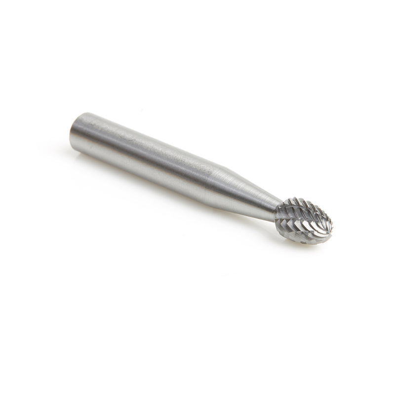 Amana Tool. SE Burrs Oval Double Cut Burr Bit | 1⁄4 Dia x 3⁄8 x 1⁄4 Shank | BURS-172 