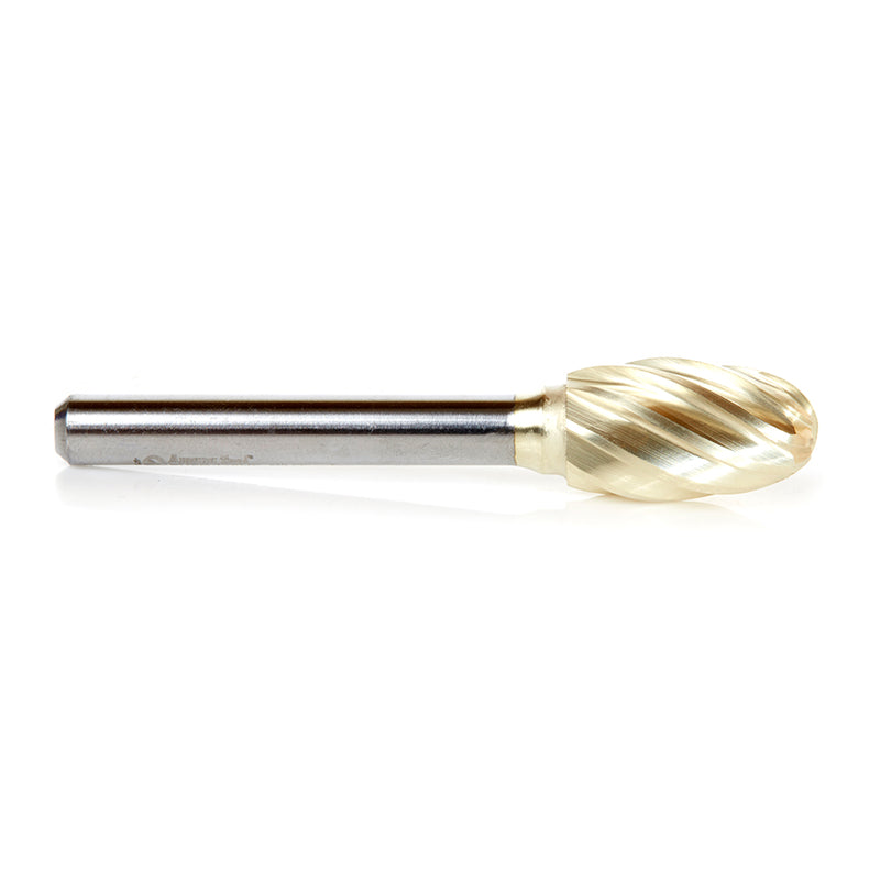 Amana Tool. SE Burrs Oval Non-Ferrous Burr Bit | 1⁄2 Dia x 7⁄8 x 1⁄4 Shank | BURS-178NF 