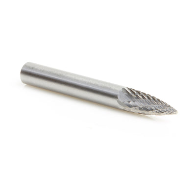 Amana Tool. SG Burrs Pointed Tree Double Cut Burr Bit | 1⁄4 Dia x 5⁄8 x 1⁄4 Shank | BURS-192 