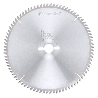 Amana Tool. Ditec Melamine Saw Blade - 12" Dia x 84T H-ATB, 0° - 30mm Bore | DT12840-30 