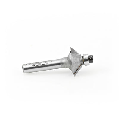 Amana Tool. Miniature Chamfer Router Bit | 45 Degree x 25⁄32 Dia x 1⁄4 x 1⁄4" Shank | MSL2454 