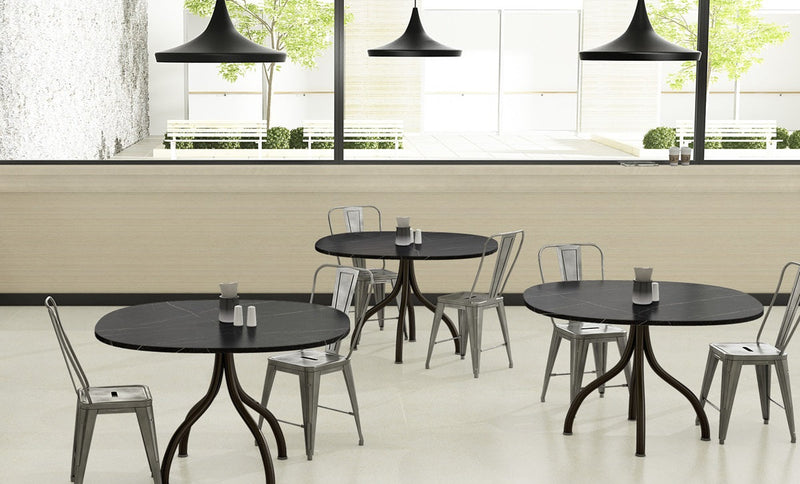 Round Tabletop in Pietra Noir