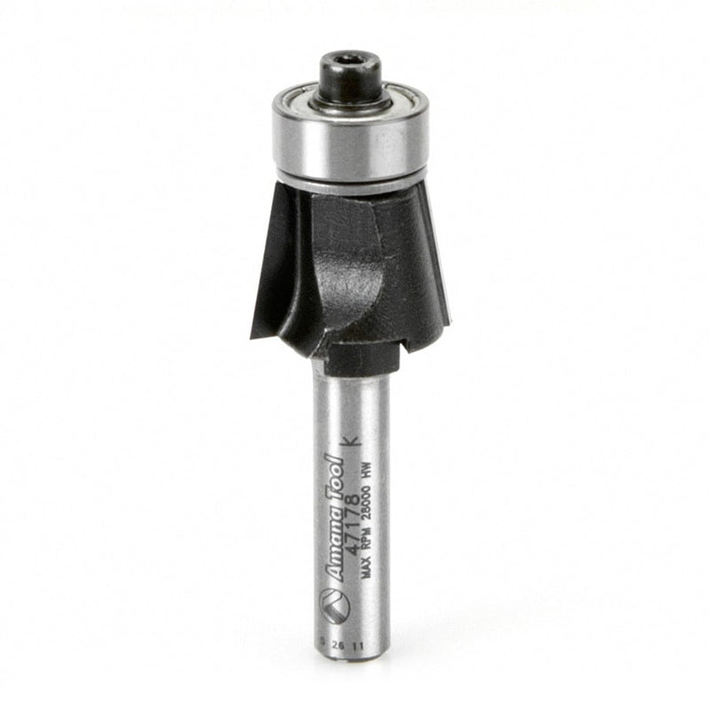 Amana Tool. EZ-Change Bevel⁄Tapered Replaceable Head Router Bit | 5⁄8 Dia x 1⁄2 x 1⁄4 Shank | 47178