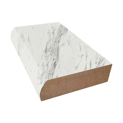 Calcutta Marble - 4925 - Wilsonart Laminate Decorative Bullnose Edge