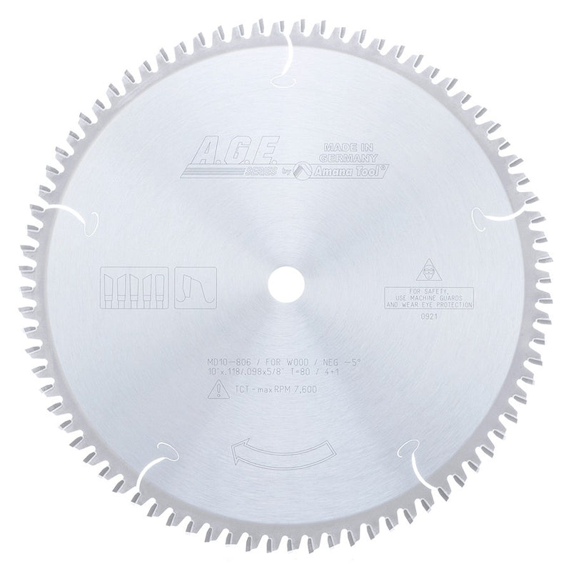 MD10-806. A.G.E Carbide Tipped Heavy-Duty Miter/Double Miter Saw Blade