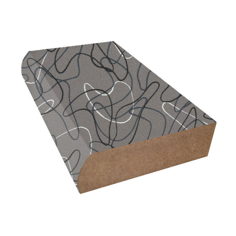 Charcoal Boomerang - 6942 - Formica Laminate Decorative Bullnose Edge